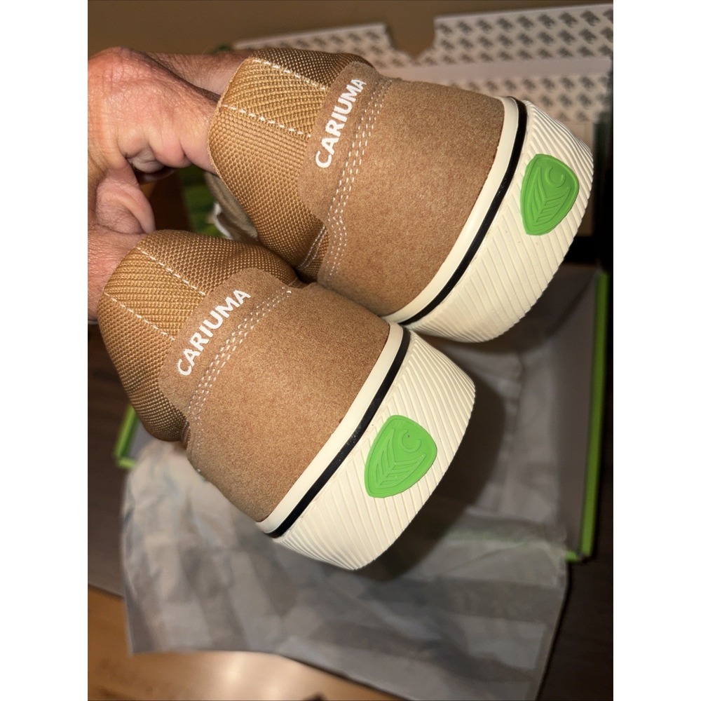 NIB Cariuma Vallely Men's 9 Women's 10.5 Camel Logo Sneaker Vegan Skate Lace Up - Picture 8 of 12